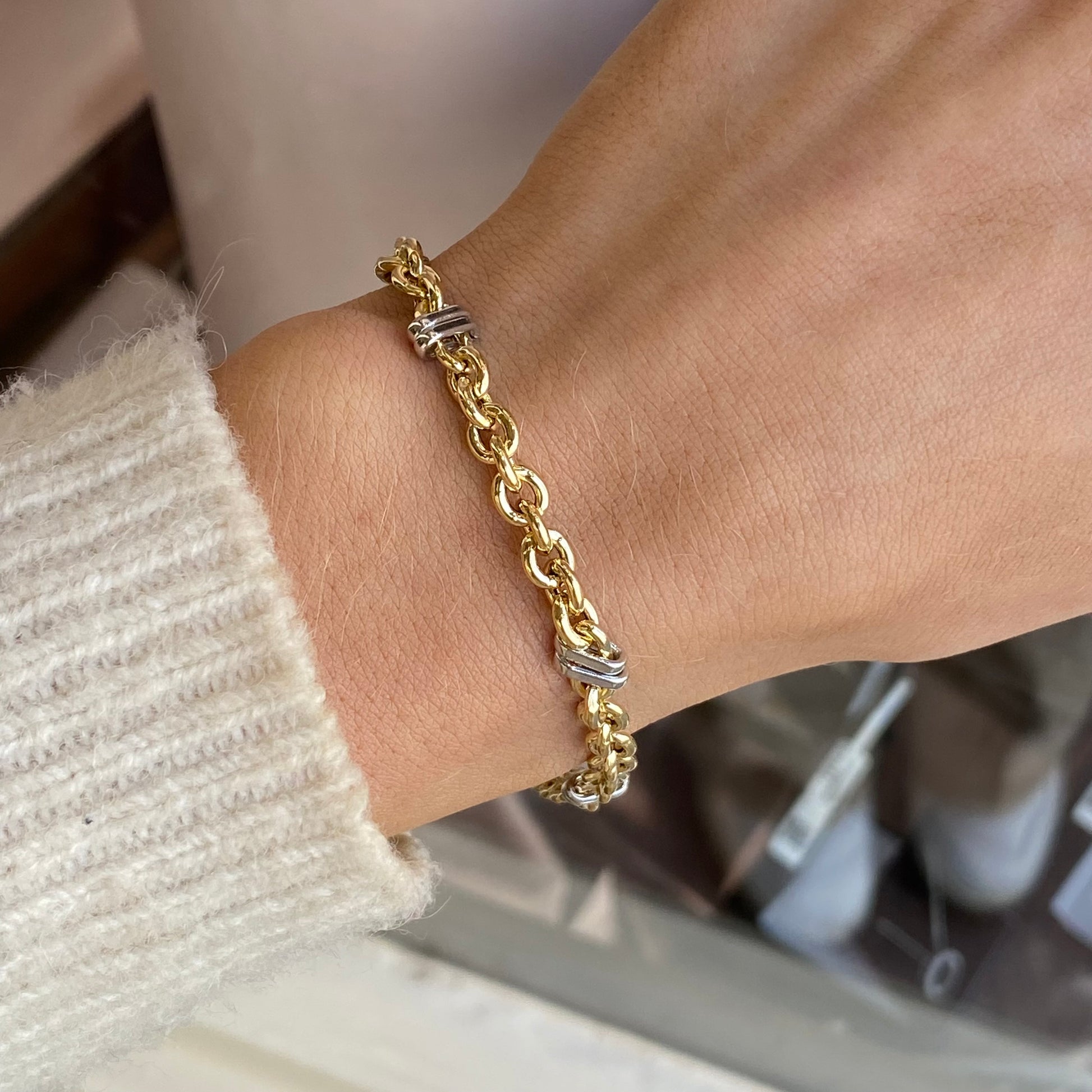 Sunshine Two Tone Bracelet | 21cm - John Ross Jewellers