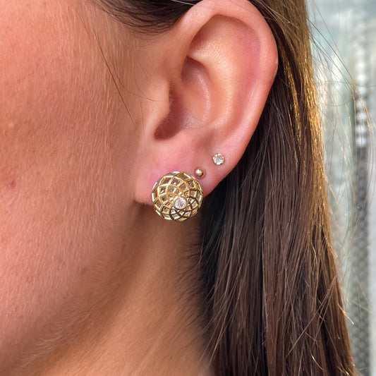 Sunshine CZ Marigold Stud Earrings - John Ross Jewellers