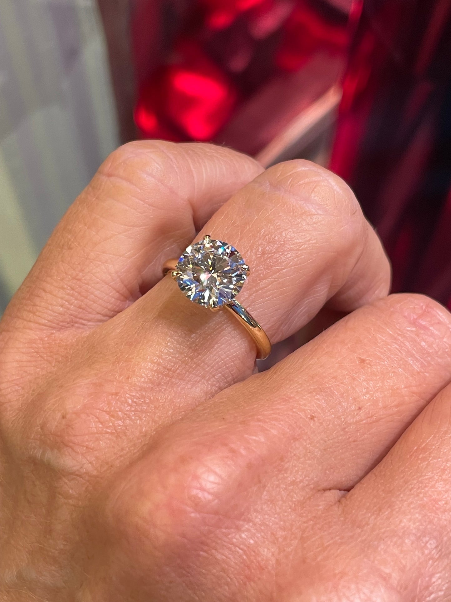 18ct Gold Solitaire Engagement Ring | 3.09ct Lab Certificated - John Ross Jewellers