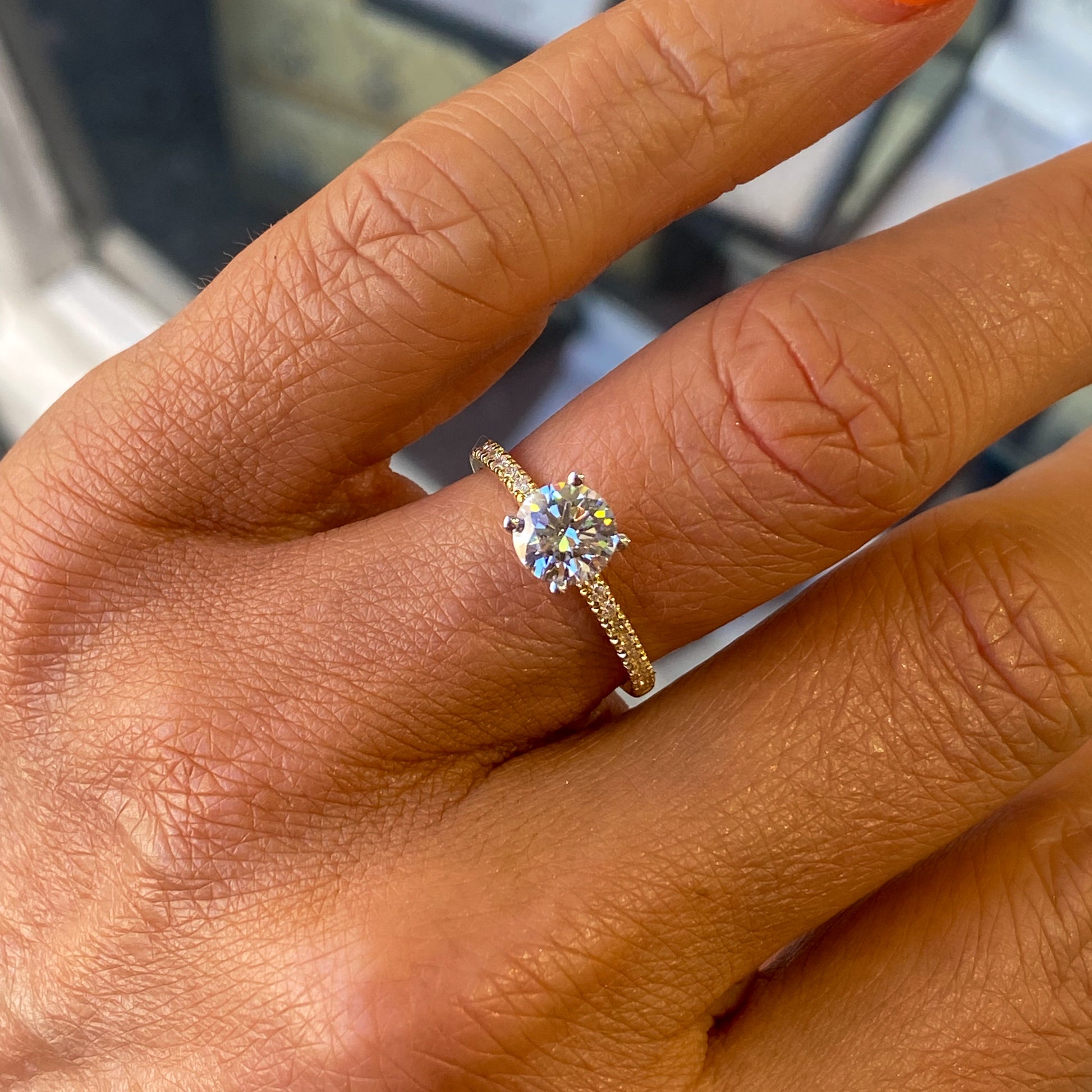 18ct Gold Solitaire Engagement Ring | Certificated Lab 1.01ct - John Ross Jewellers