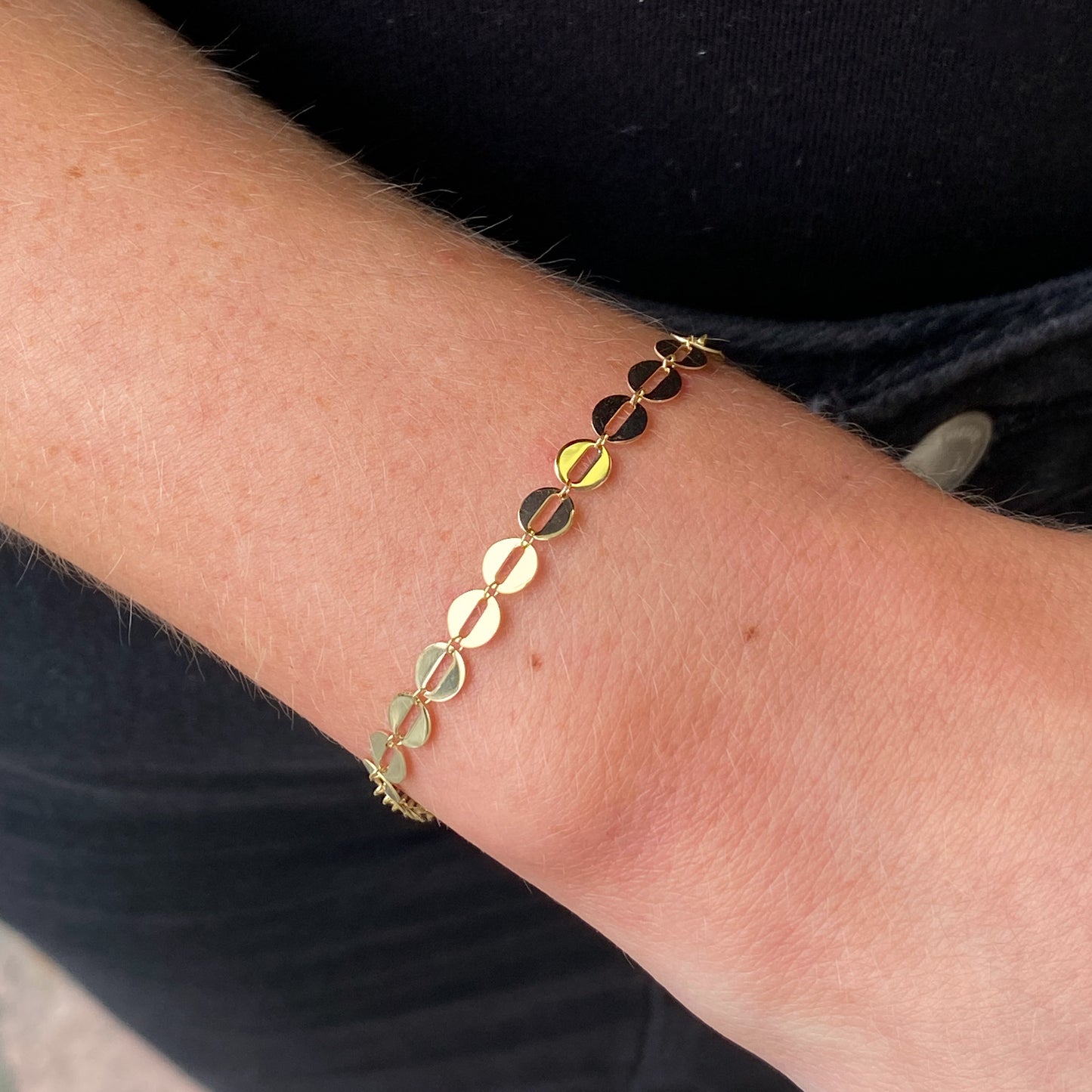 9ct Gold Modern Ovals Bracelet