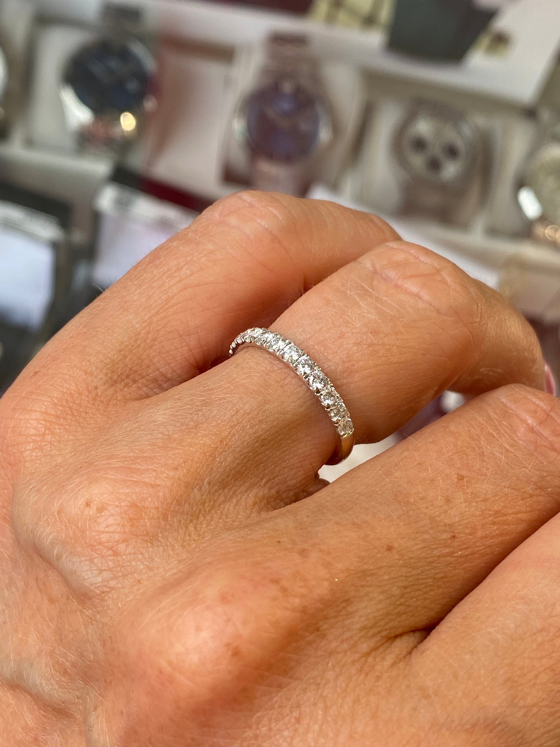 18ct Gold Eternity Ring | Lab Grown 0.49ct - John Ross Jewellers