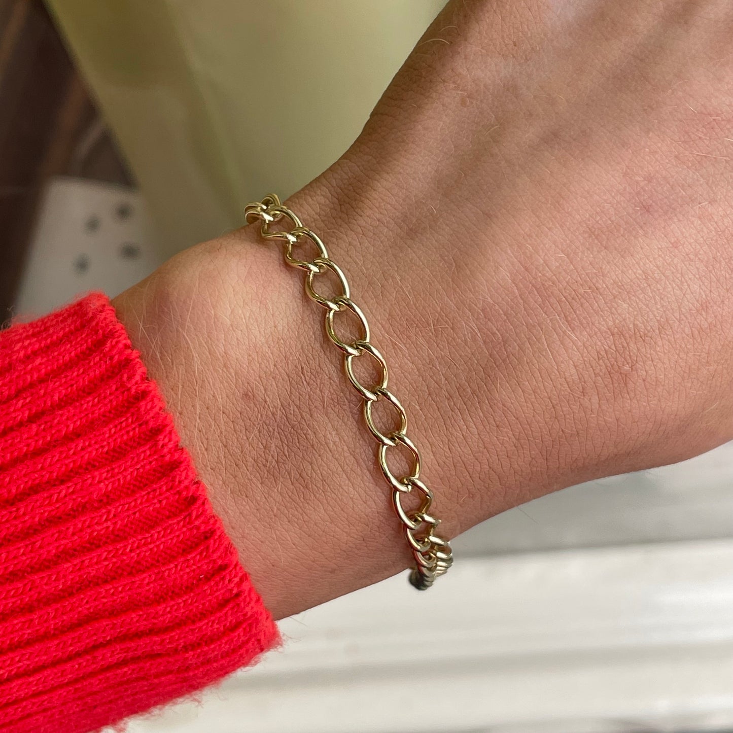 9ct Gold Charm Bracelet with Padlock