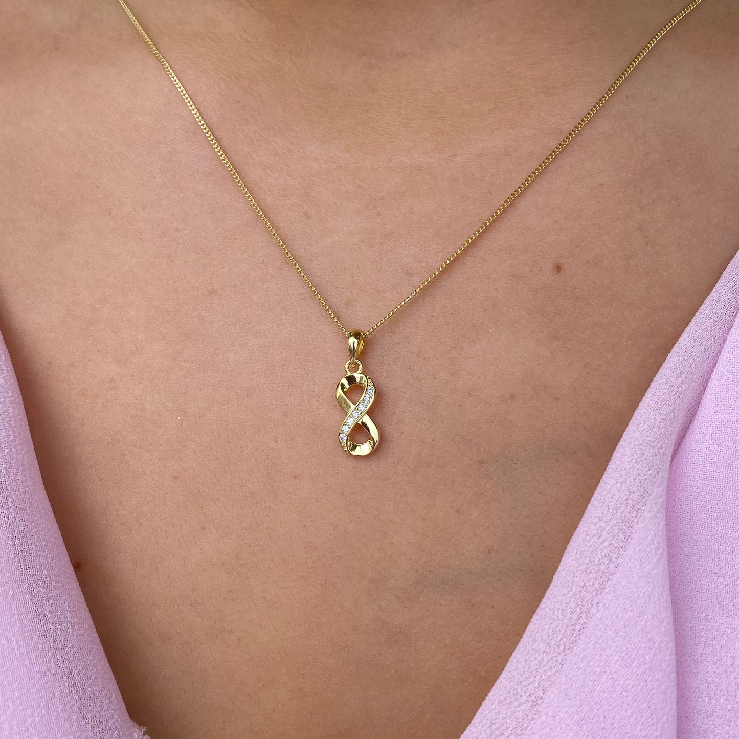 Sunshine CZ Earring & Necklace Set | Infinity