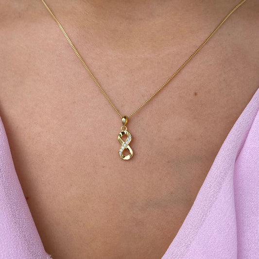 Sunshine CZ Earring & Necklace Set | Infinity