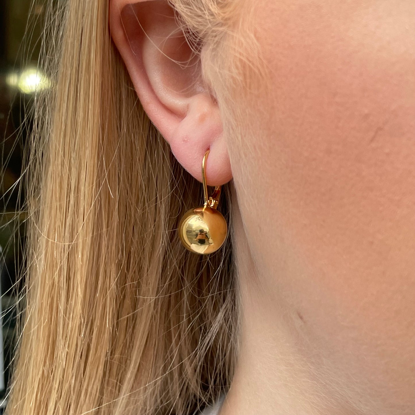 Sunshine Polka Dot Drop Earrings | German Wires