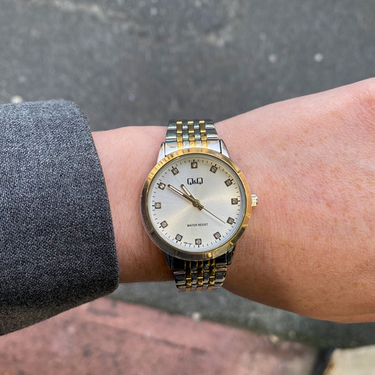 Q&Q Ladies Two Tone Five-Link Watch - John Ross Jewellers