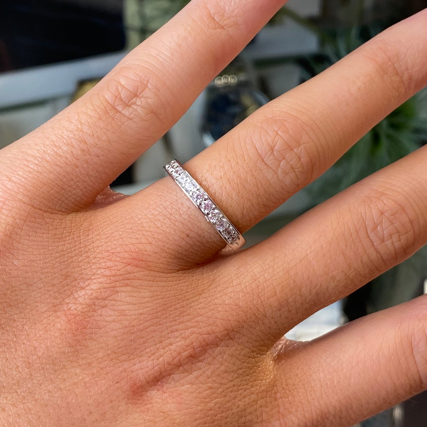 Silver CZ Band Ring - John Ross Jewellers