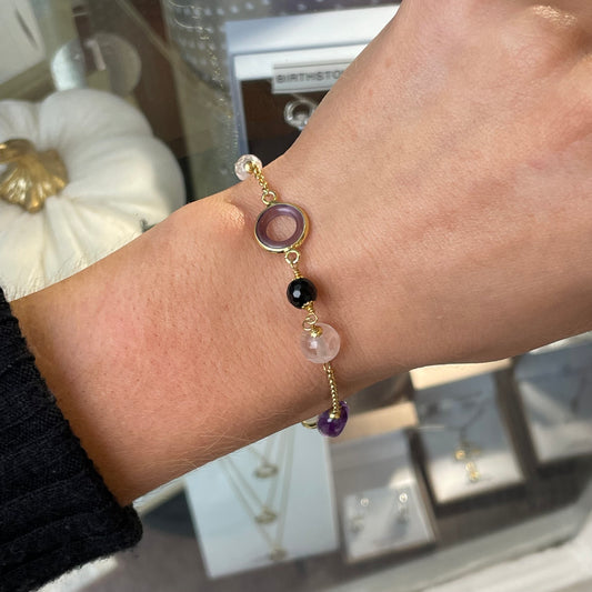 Amethyst & Mother of Pearl Bracelet - John Ross Jewellers