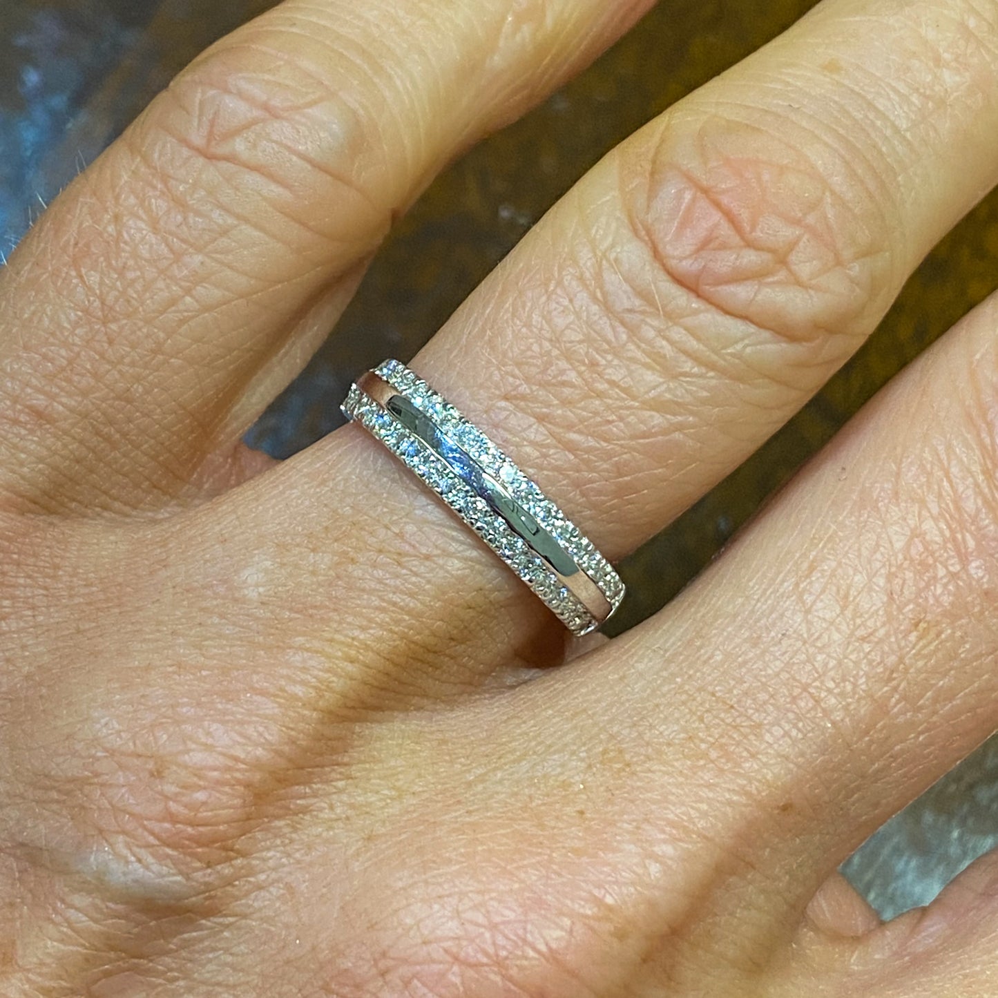 9ct White Gold Diamond Eternity/Wedding Ring 0.40ct - John Ross Jewellers