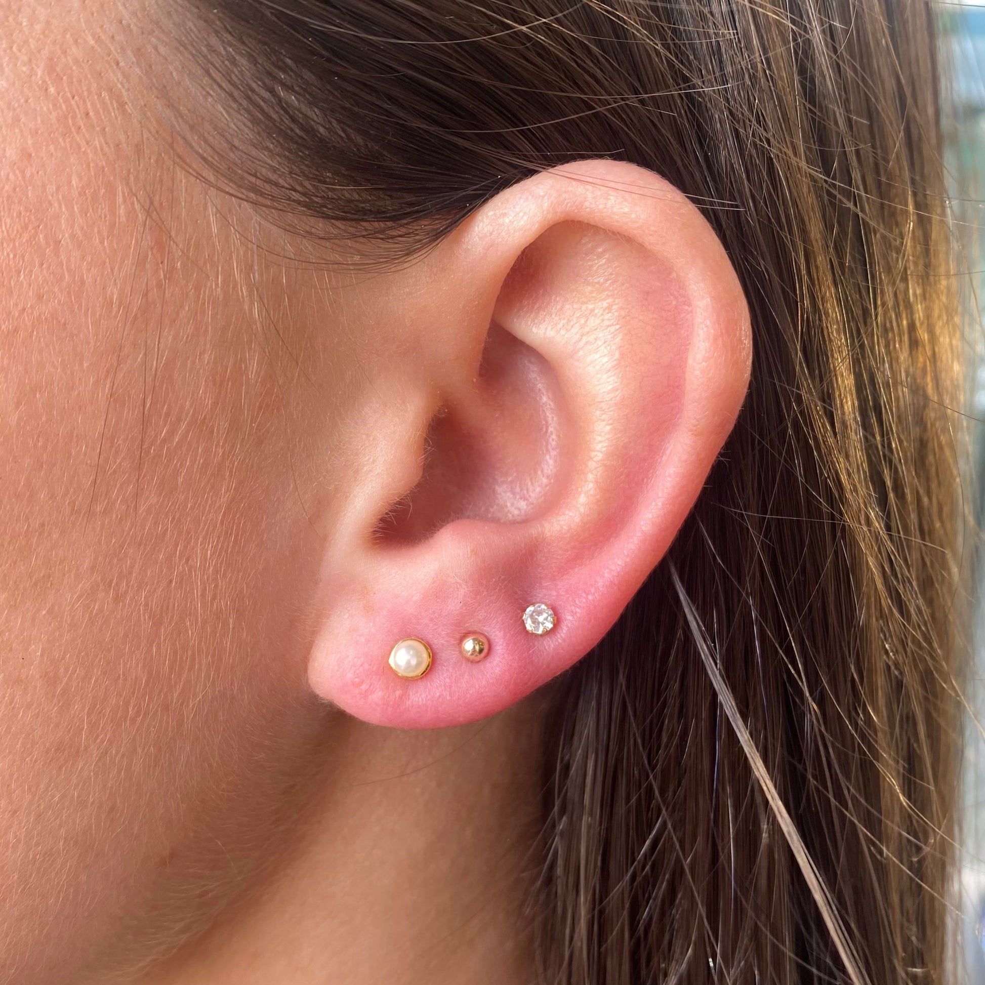 Sunshine 3mm Freshwater Pearl Stud Earrings - John Ross Jewellers