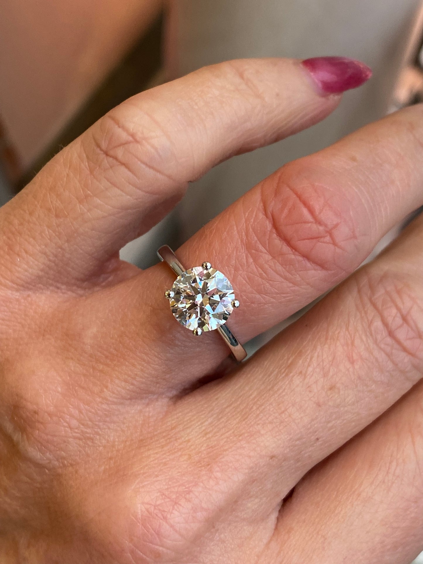 Platinum Solitaire Engagement Ring | 2.50ct Certificated Lab