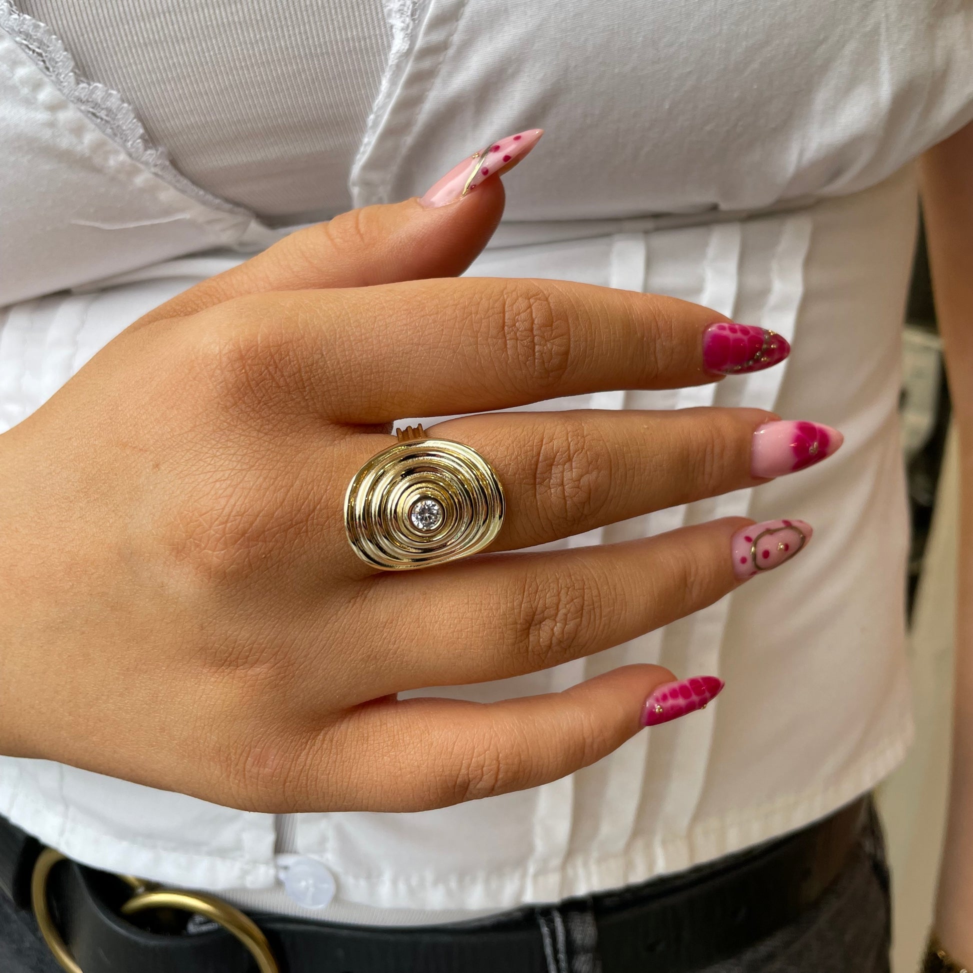 Sunshine Gadroon CZ Ring - John Ross Jewellers