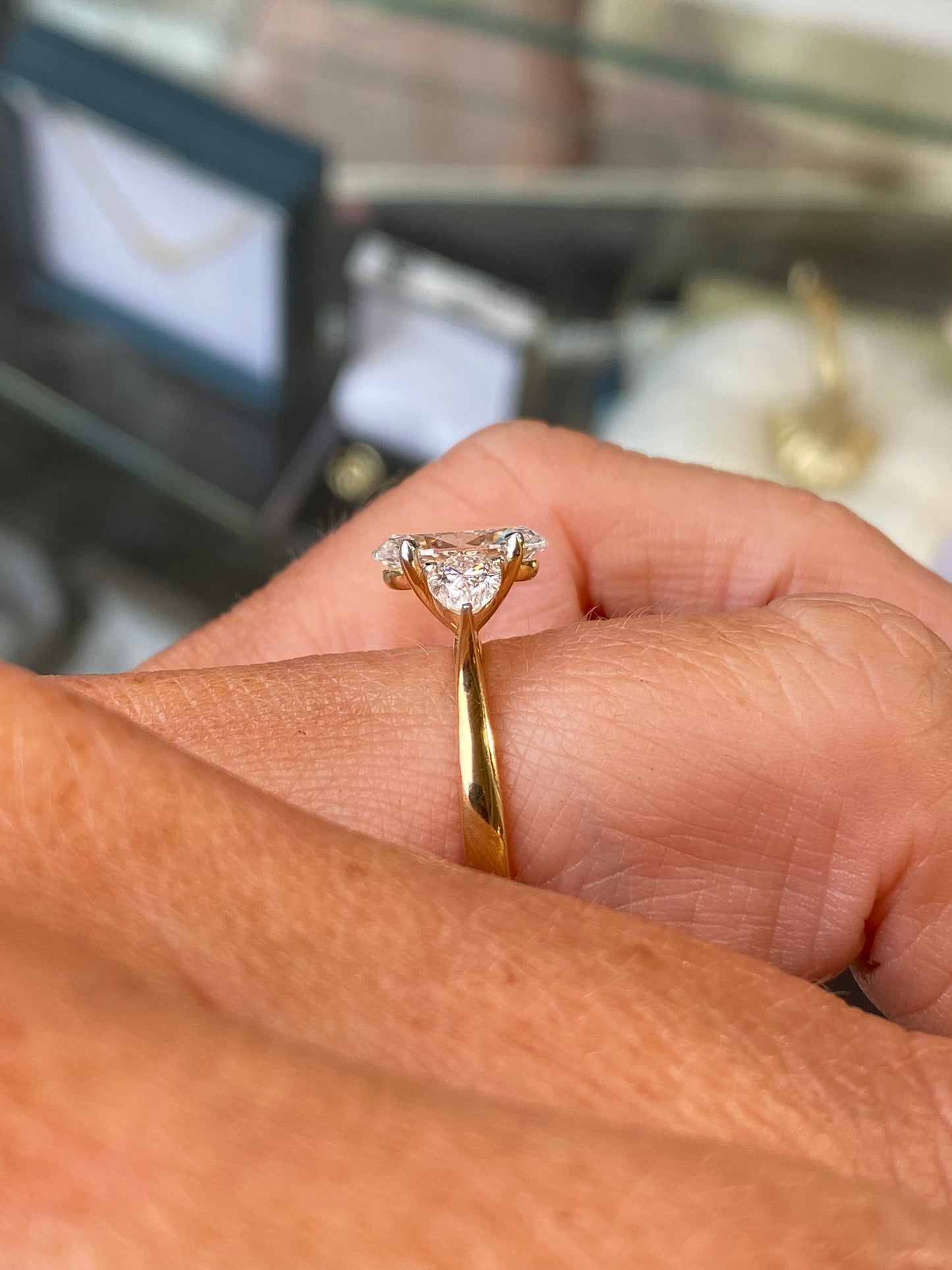 18ct Gold Trilogy Engagement Ring | Lab Certificated 2.76ct - John Ross Jewellers