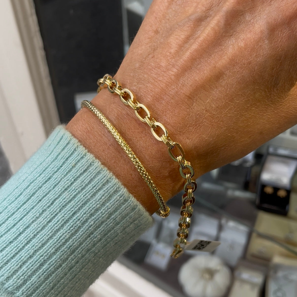 9ct Gold Double Oval Link Bracelet - John Ross Jewellers