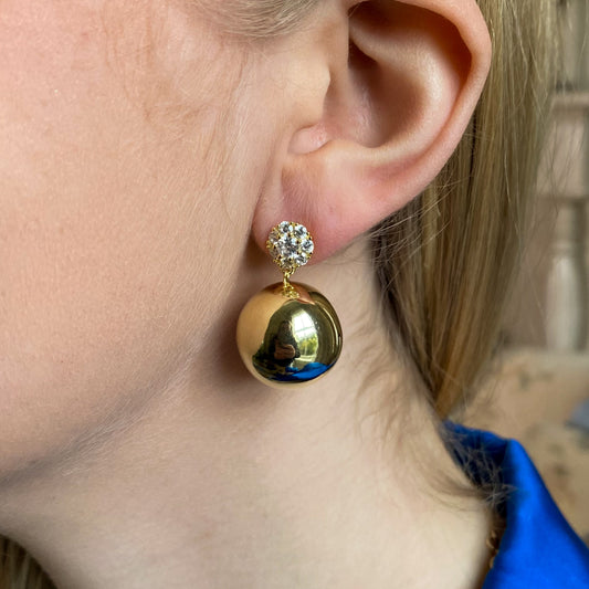 Sunshine CZ Sphere Drop Earrings - John Ross Jewellers