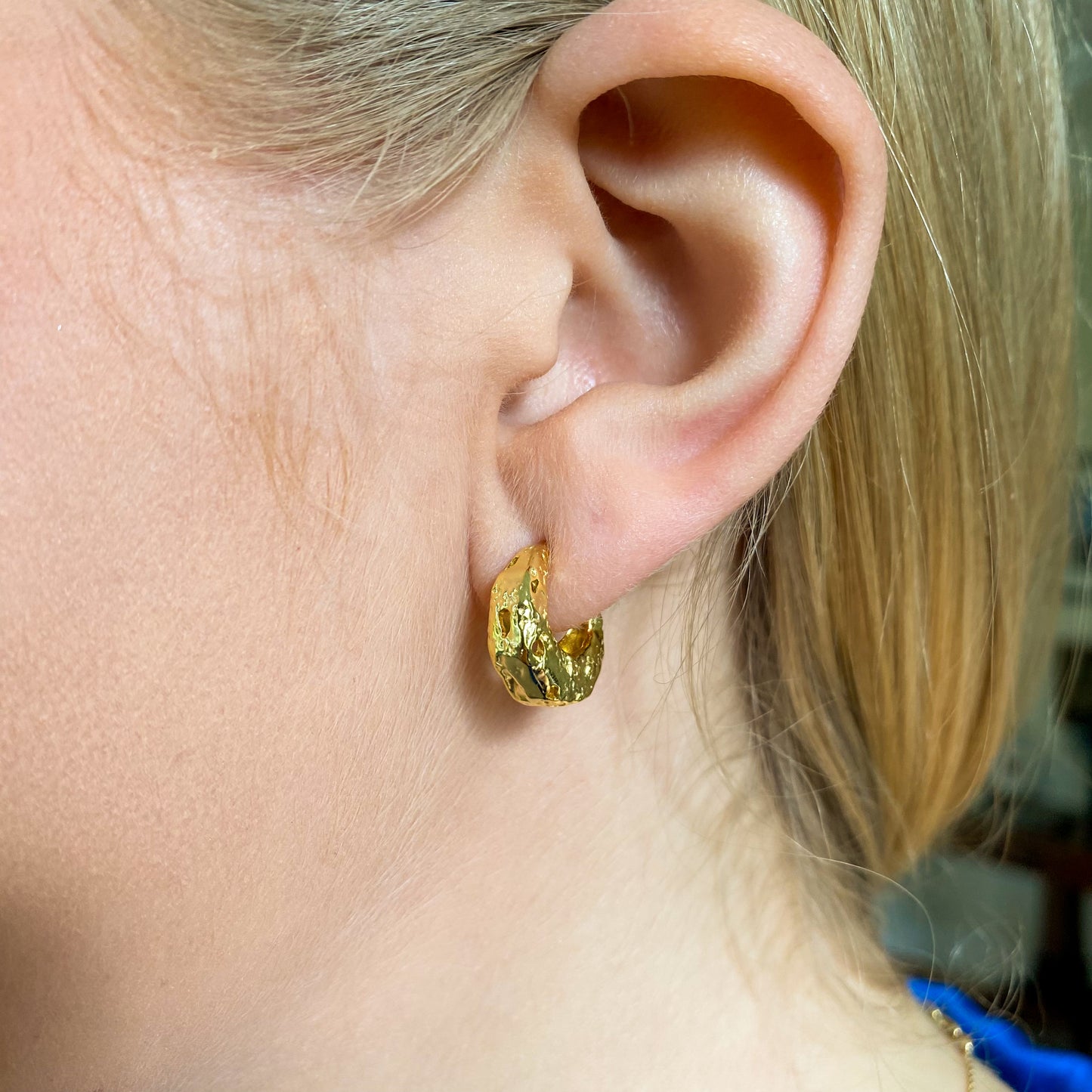 Sunshine Volcanic Stud Hoop Earrings - John Ross Jewellers