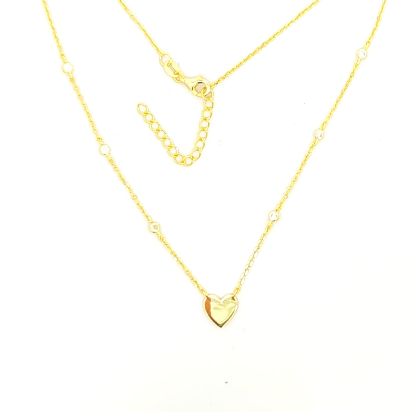 Sunshine Heart Disc Station Necklace | 36+4cm - John Ross Jewellers