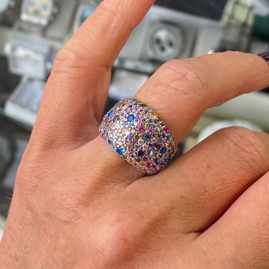 Silver Fantasia Pastel Ring - John Ross Jewellers