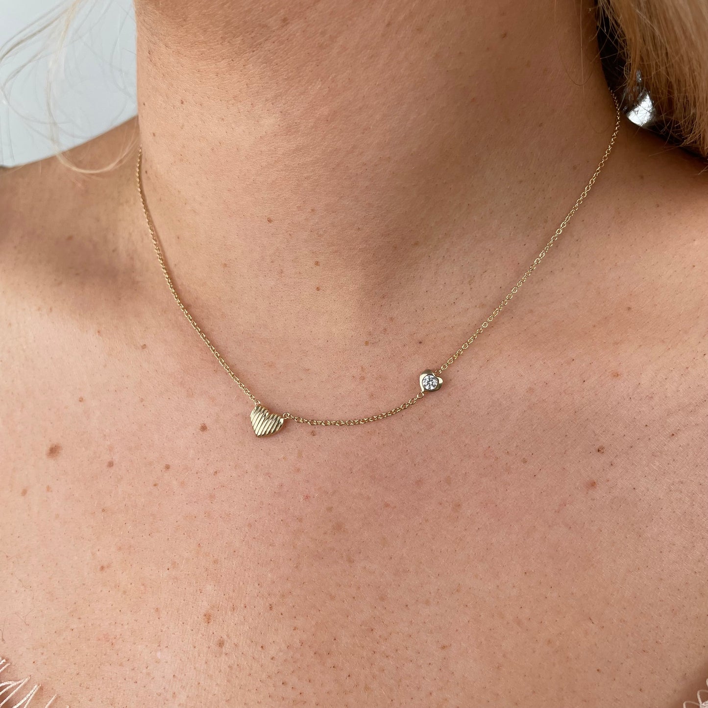 Sunshine Heart & CZ Necklace