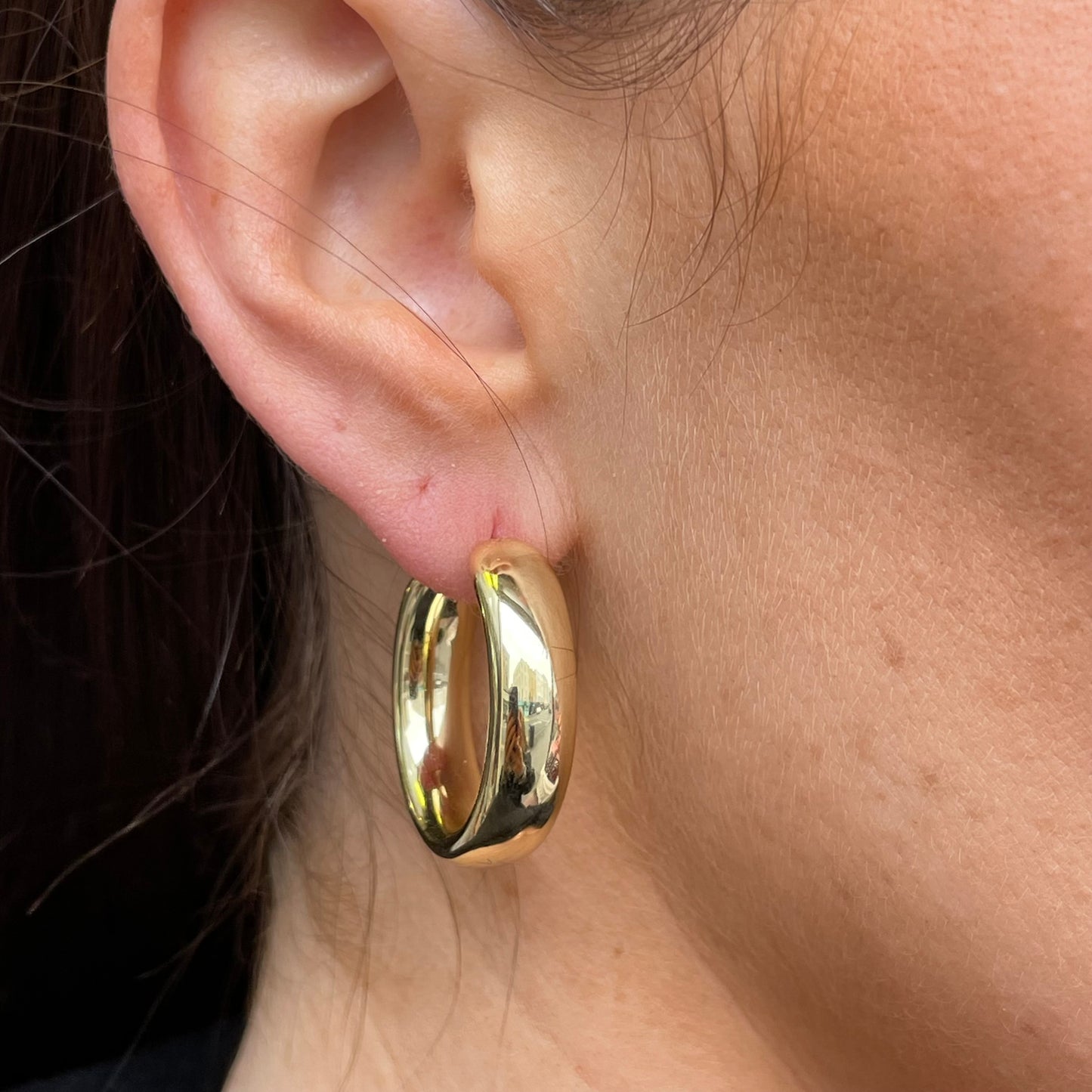 Sunshine Chunky Hoop Earrings - John Ross Jewellers