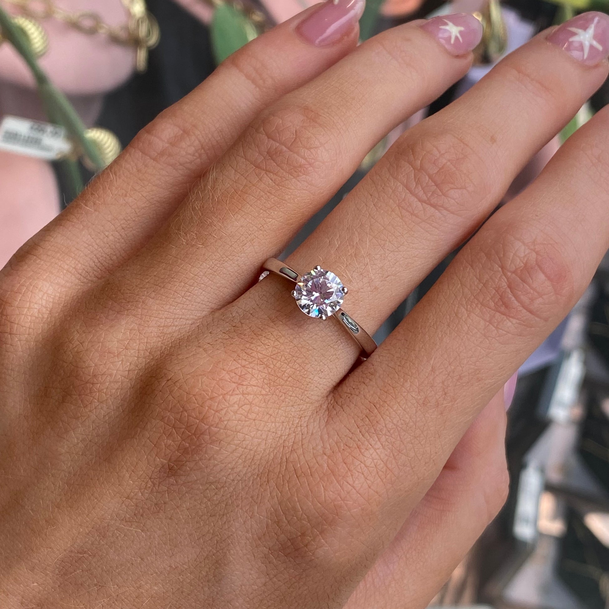 Silver 6mm CZ Solitaire Ring | C Flawless - John Ross Jewellers