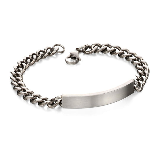 Fred Bennett Brushed Steel Identity Bracelet - John Ross Jewellers