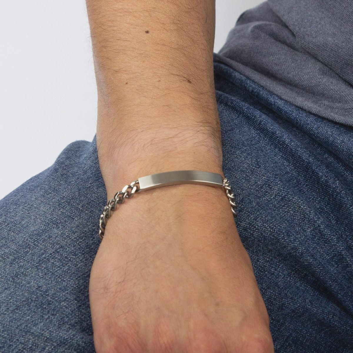 Fred Bennett Brushed Steel Identity Bracelet - John Ross Jewellers