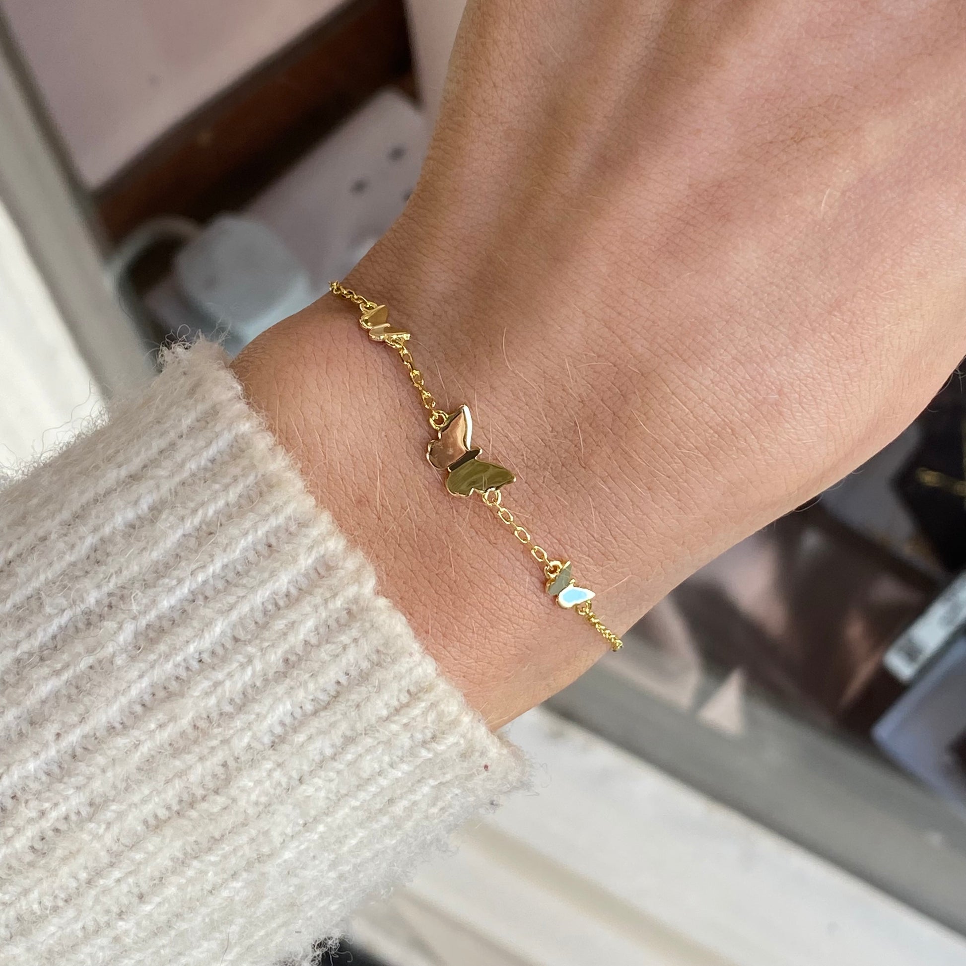 Sunshine Butterfly Bracelet | 16+3cm - John Ross Jewellers