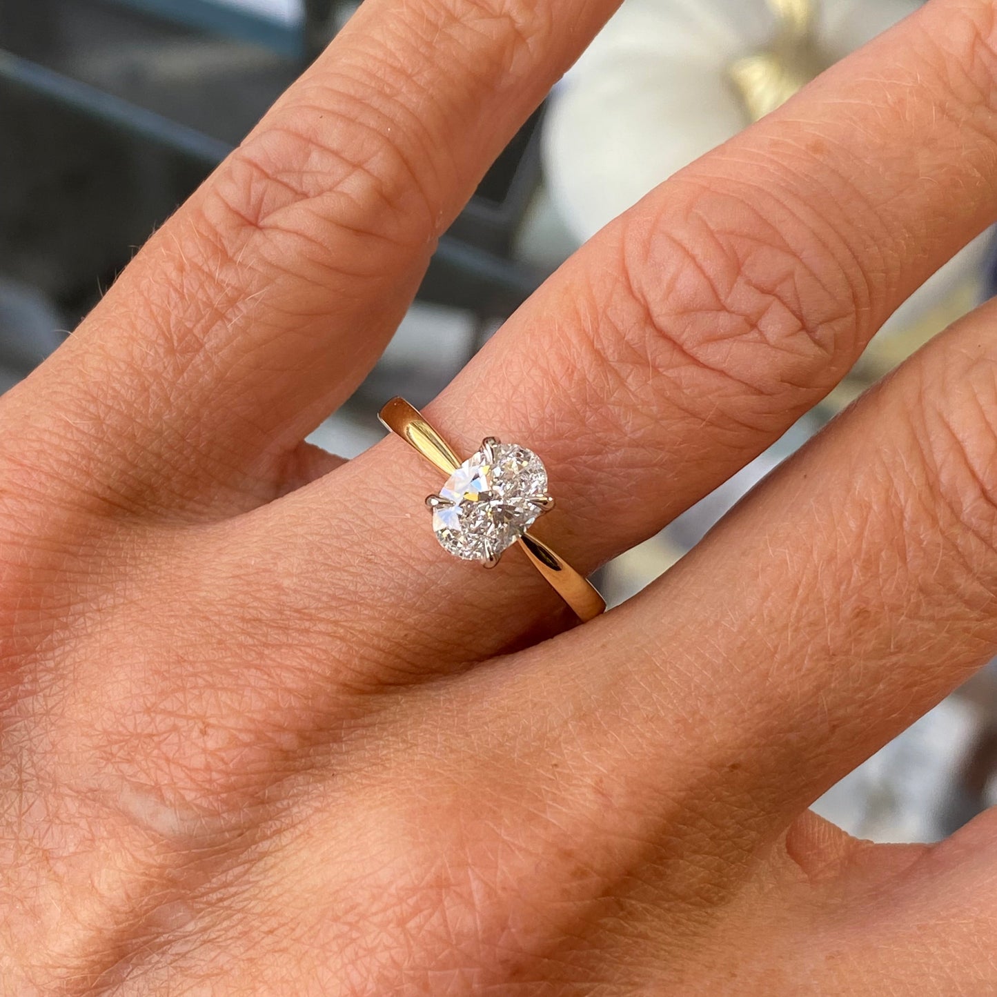 18ct Gold Oval Solitaire Engagement Ring | 1.20ct Certificated - John Ross Jewellers