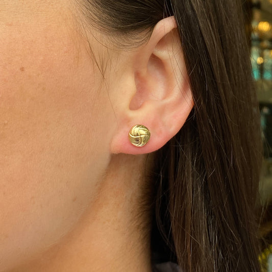 9ct Gold Knot Stud Earrings