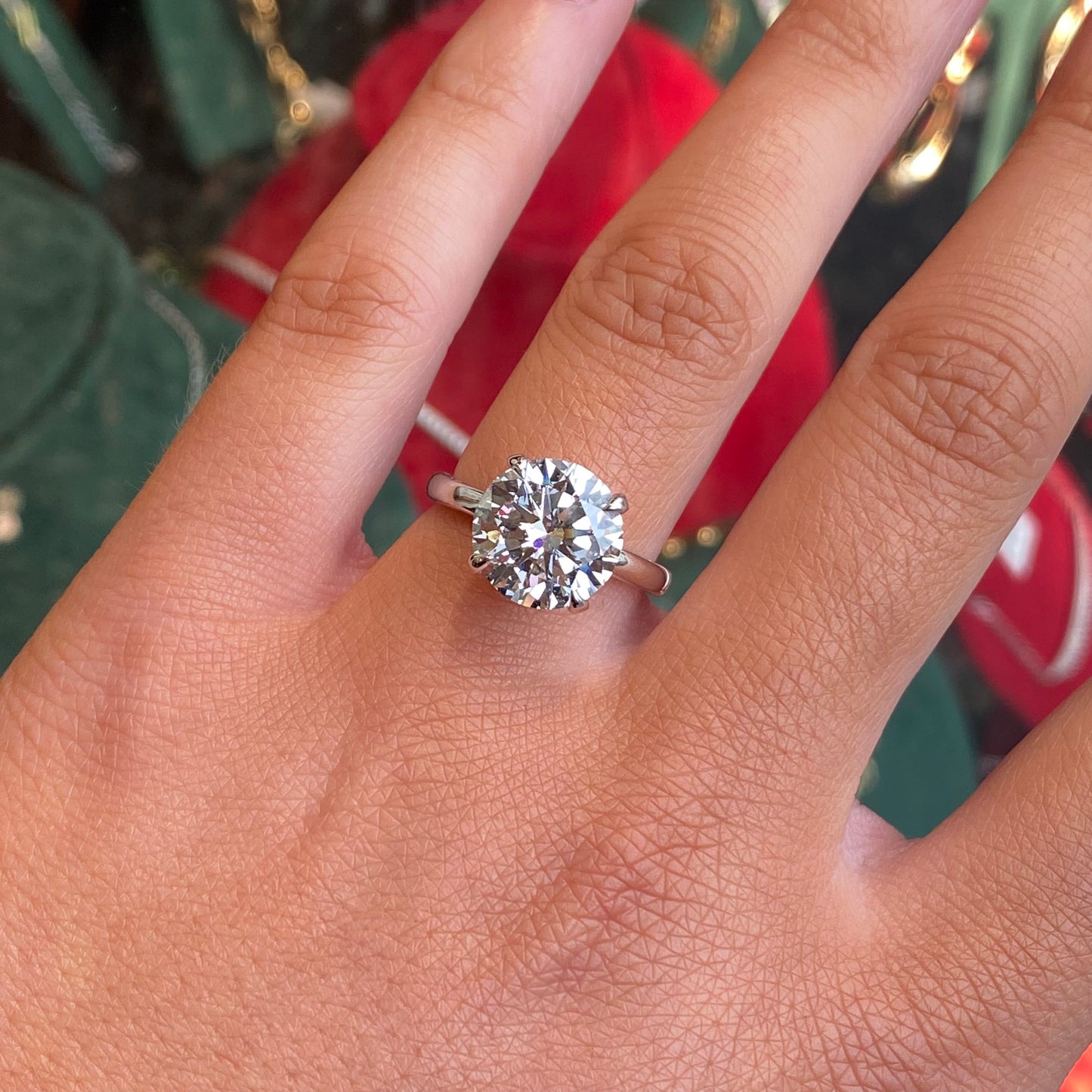 Platinum Solitaire Engagement Ring | 4.03ct Lab Certificated