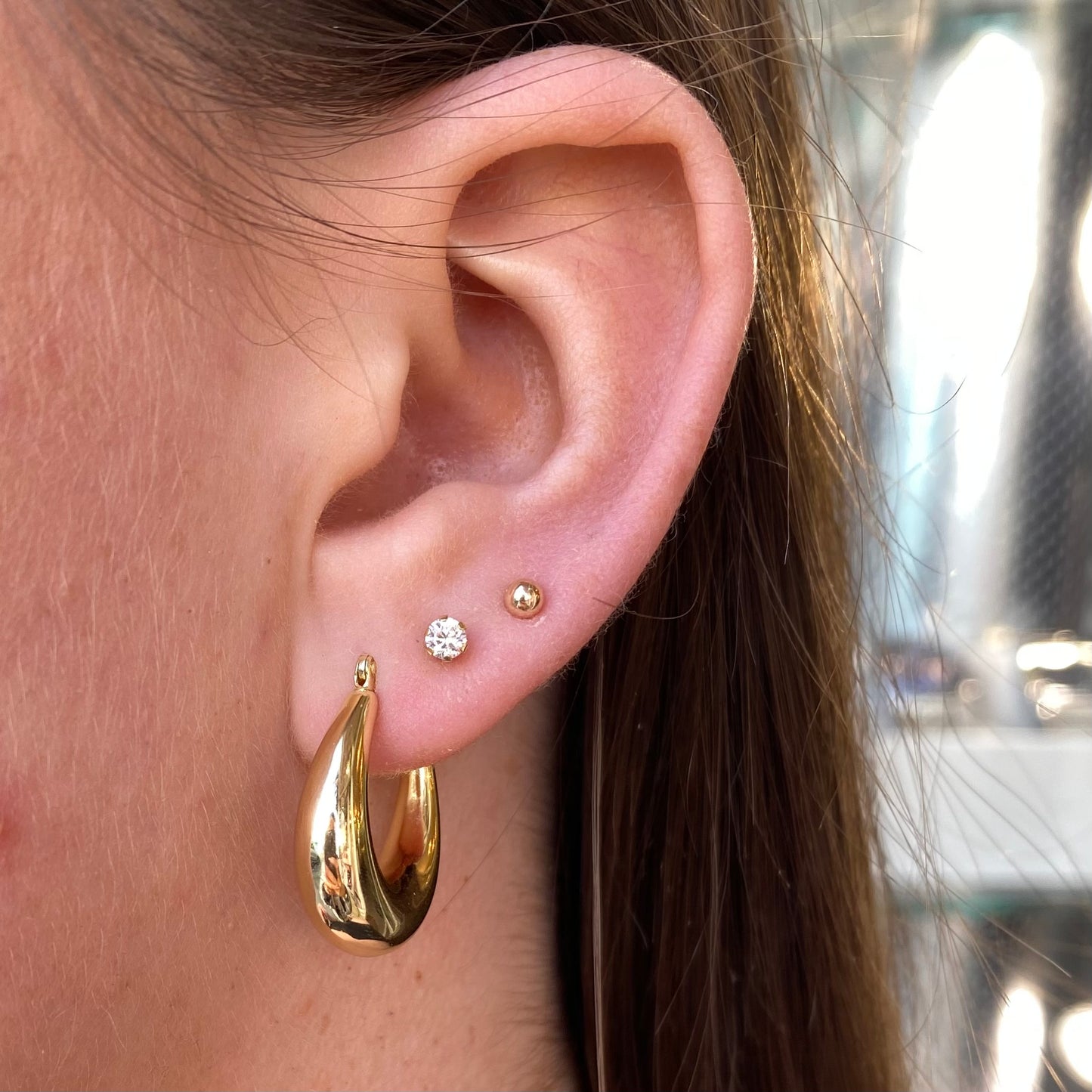 Sunshine Chunky Creole Hoop Earrings - John Ross Jewellers