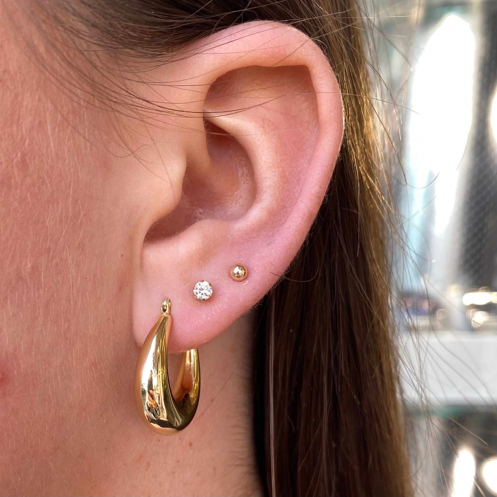 Sunshine Chunky Creole Hoop Earrings - John Ross Jewellers