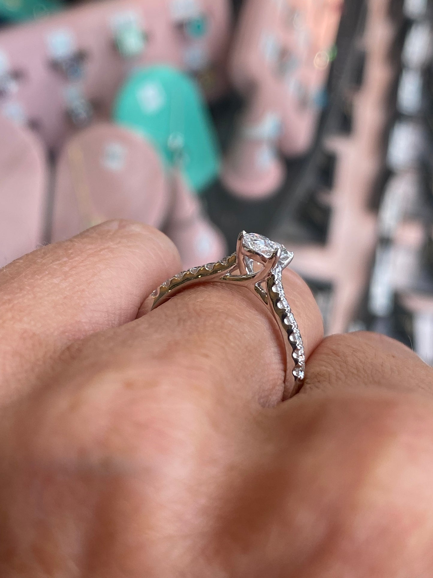 Prima 18ct white gold marquise solitaire engagement ring with a certified lab diamond, showcasing a elegant and sparkling design.