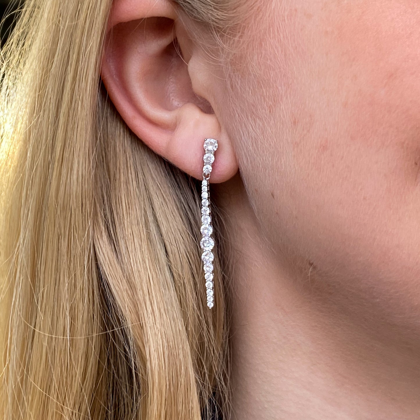 Silver Hadley Drop Earrings - John Ross Jewellers