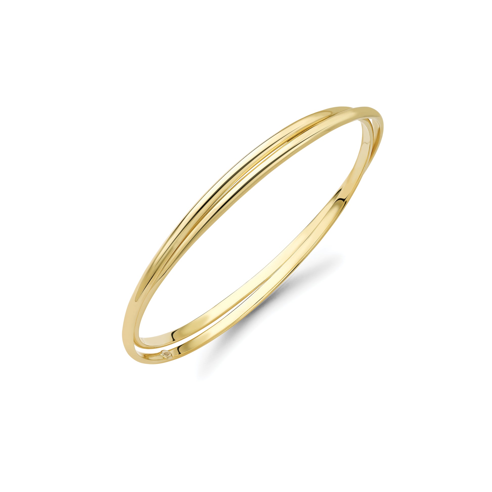 9ct Gold Double Bangle - John Ross Jewellers