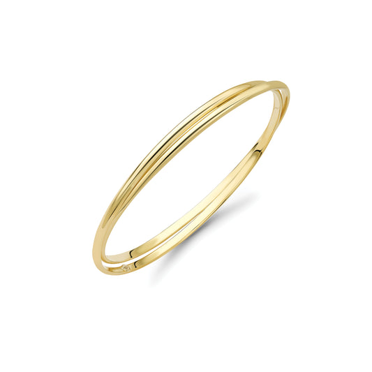 9ct Gold Double Bangle - John Ross Jewellers