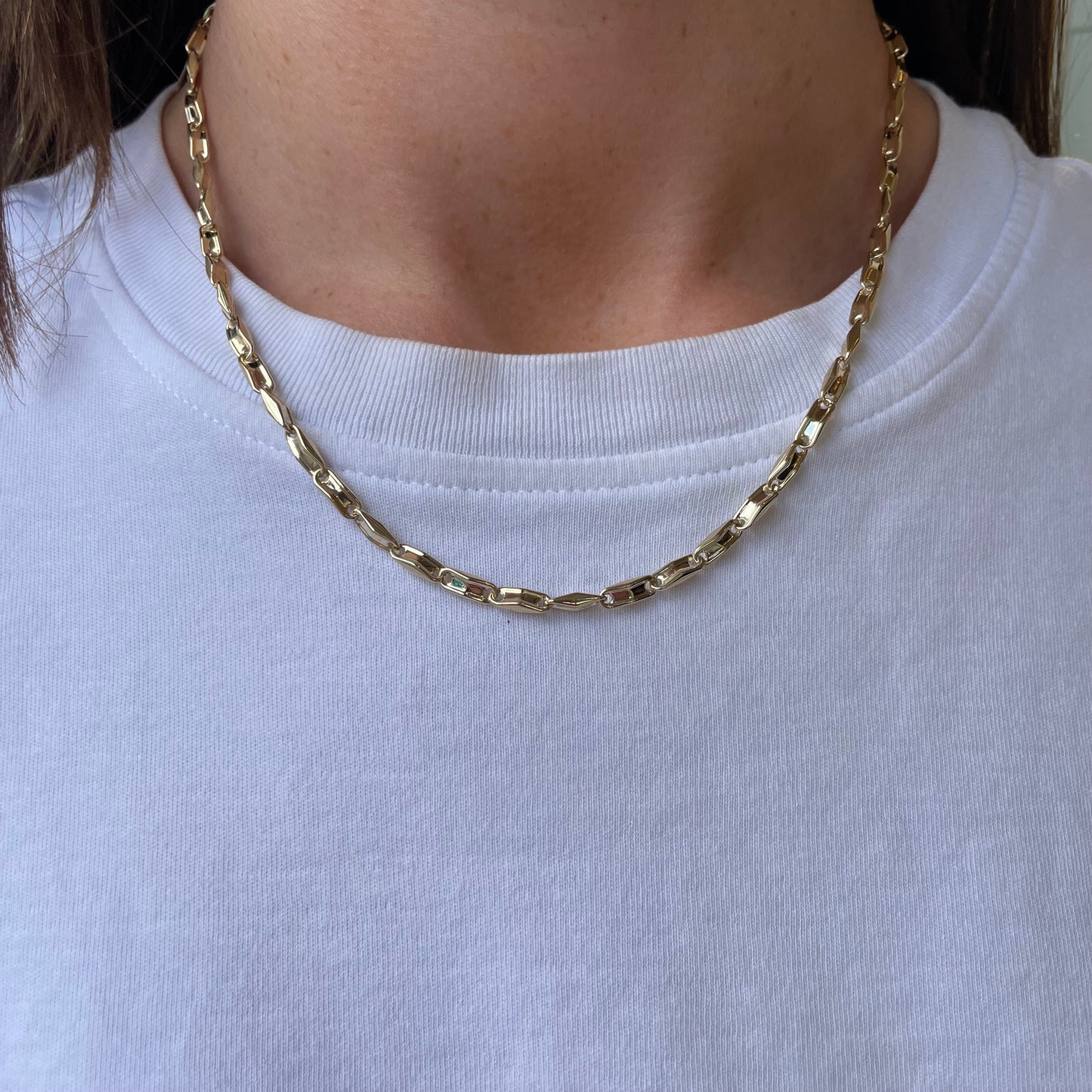 9ct Gold Fancy Link Necklace | 46cm