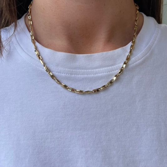 9ct Gold Fancy Link Necklace | 46cm