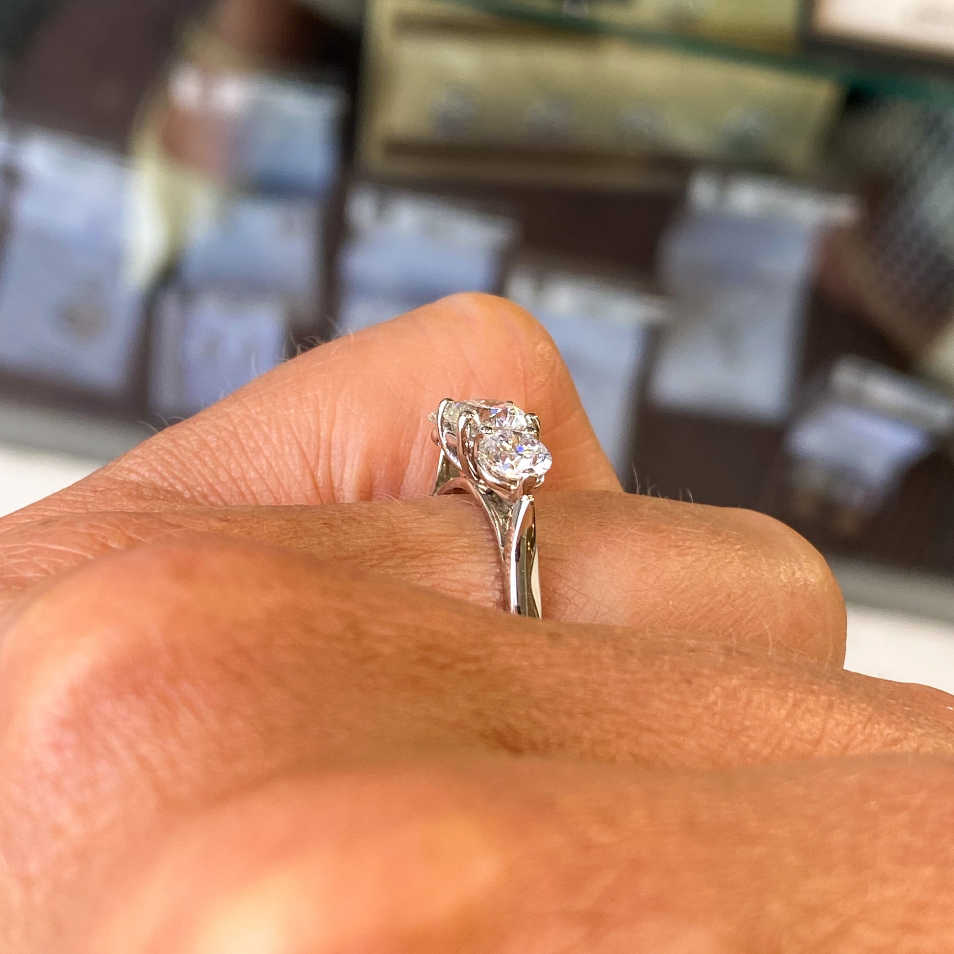 Platinum Trilogy Diamond Ring | 1.52ct - John Ross Jewellers