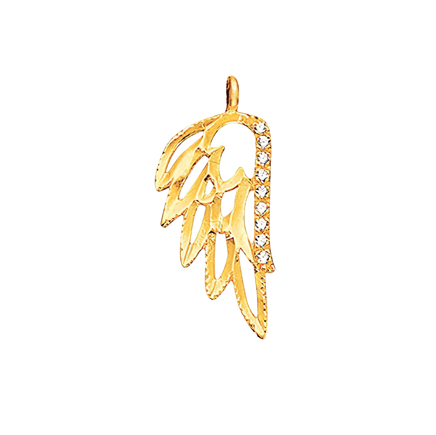 9ct Gold Darling CZ Angel Wing Necklace - John Ross Jewellers
