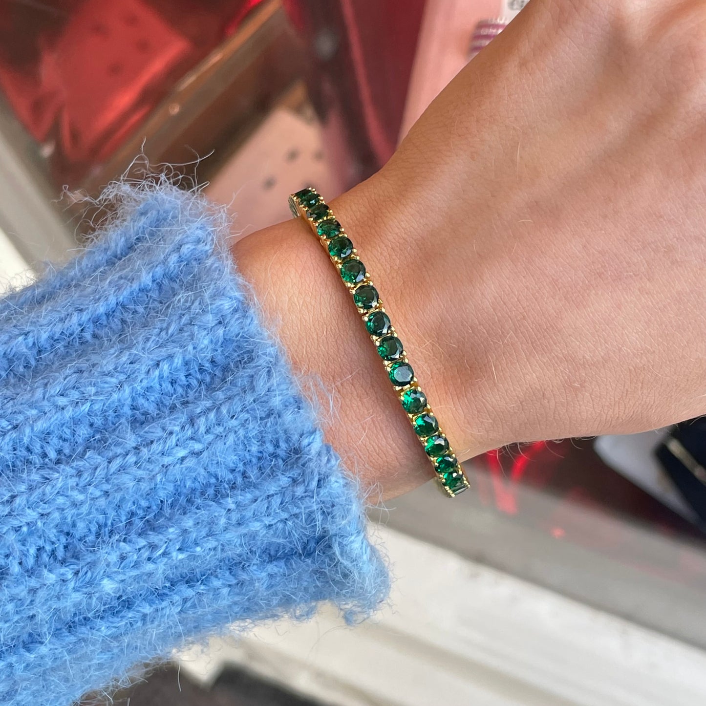 Sunshine CZ Tennis Bracelet | 4mm Green - John Ross Jewellers