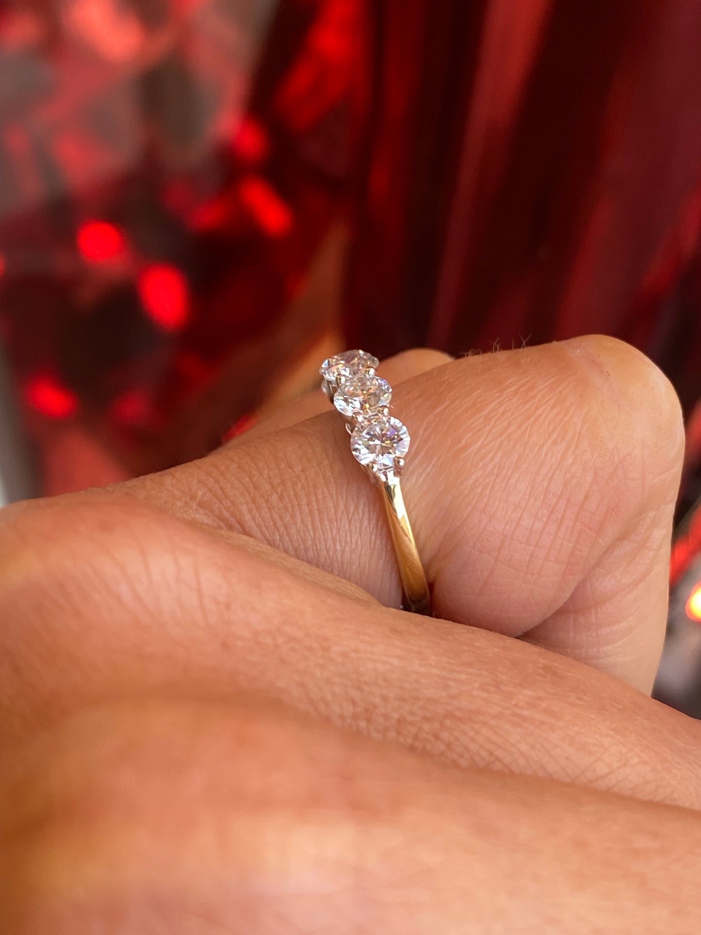 18ct Gold Five Stone Lab Eternity Ring | 2.01ct