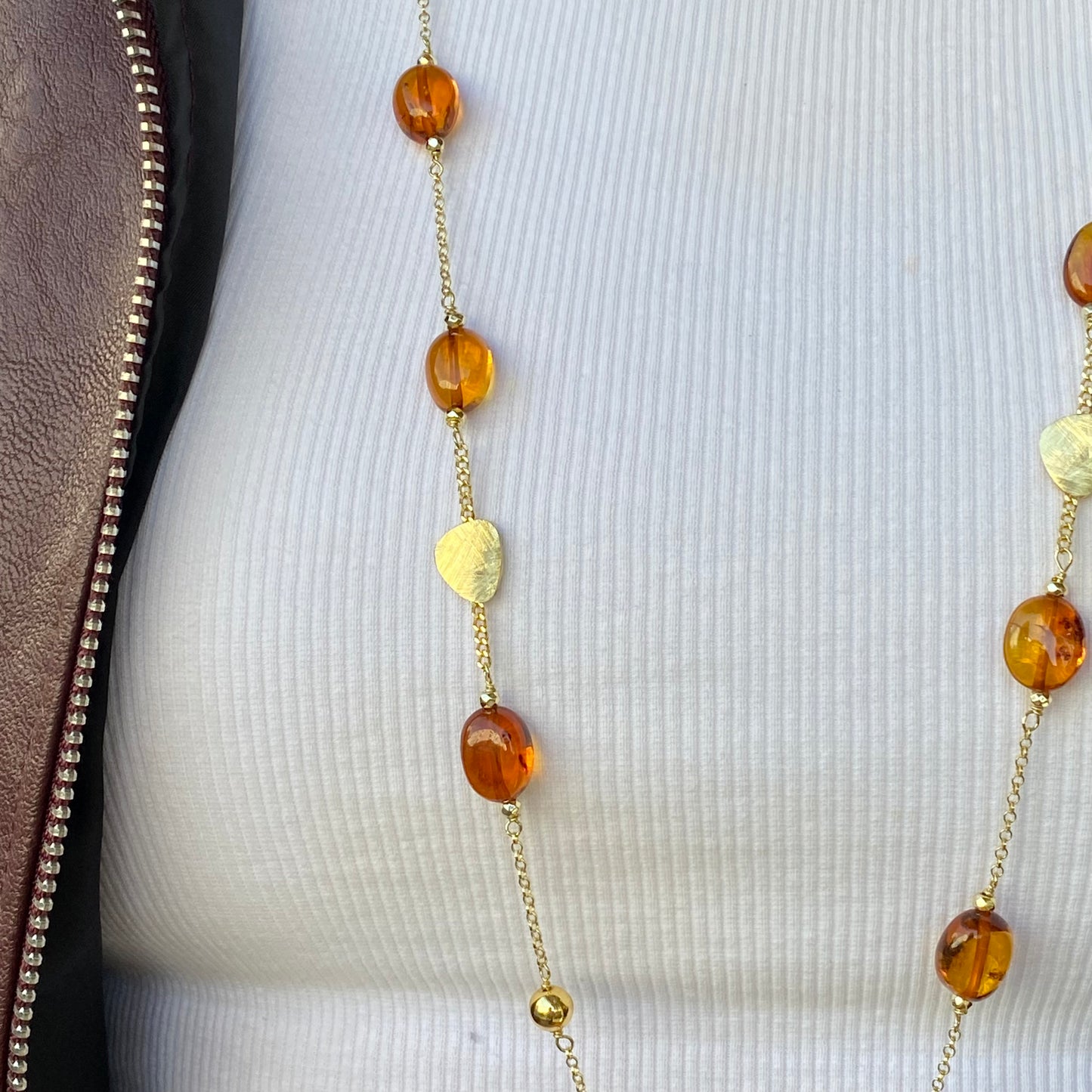 Baroque Necklace | Clio | Amber