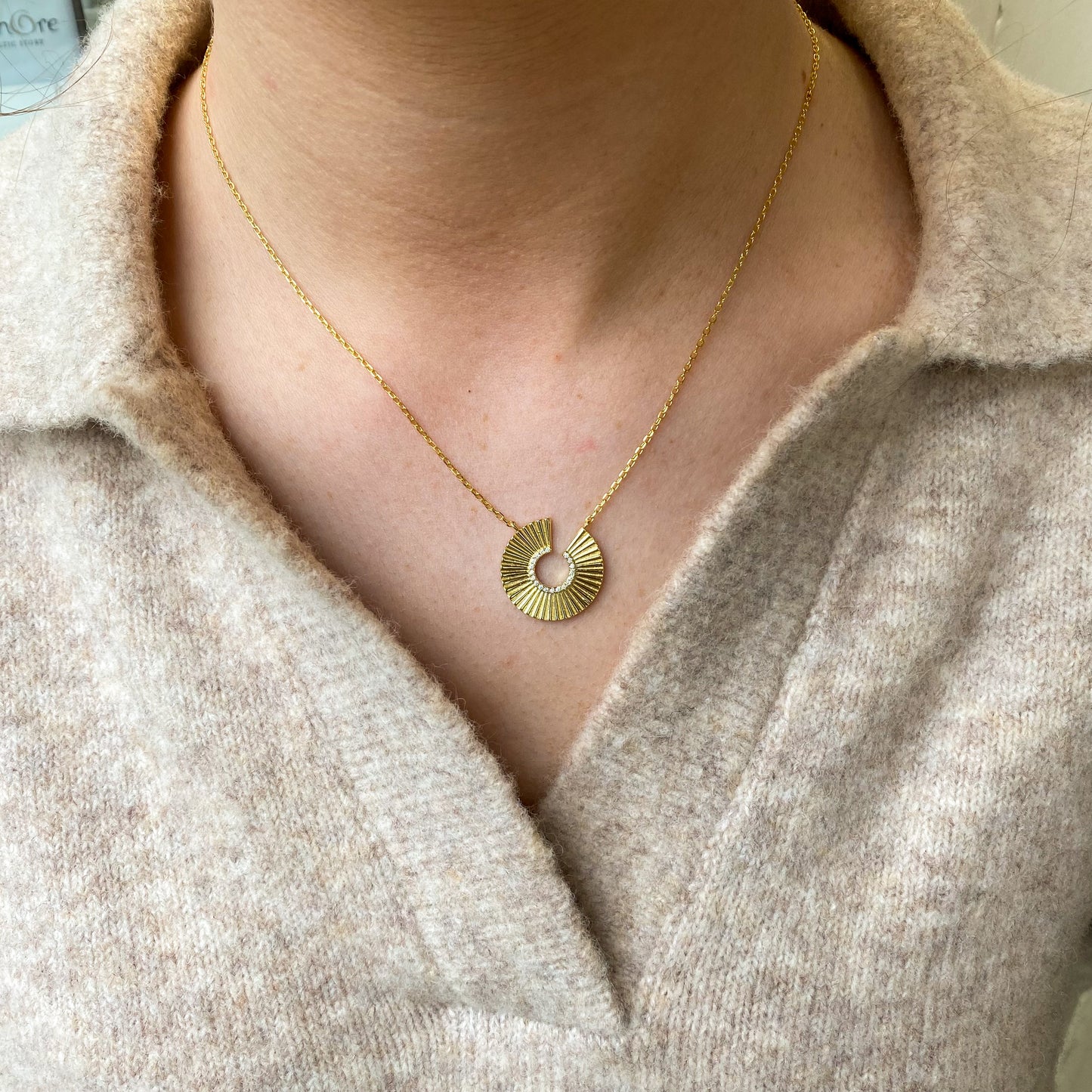 Sunshine Gadroon CZ Necklace | 40+5cm - John Ross Jewellers