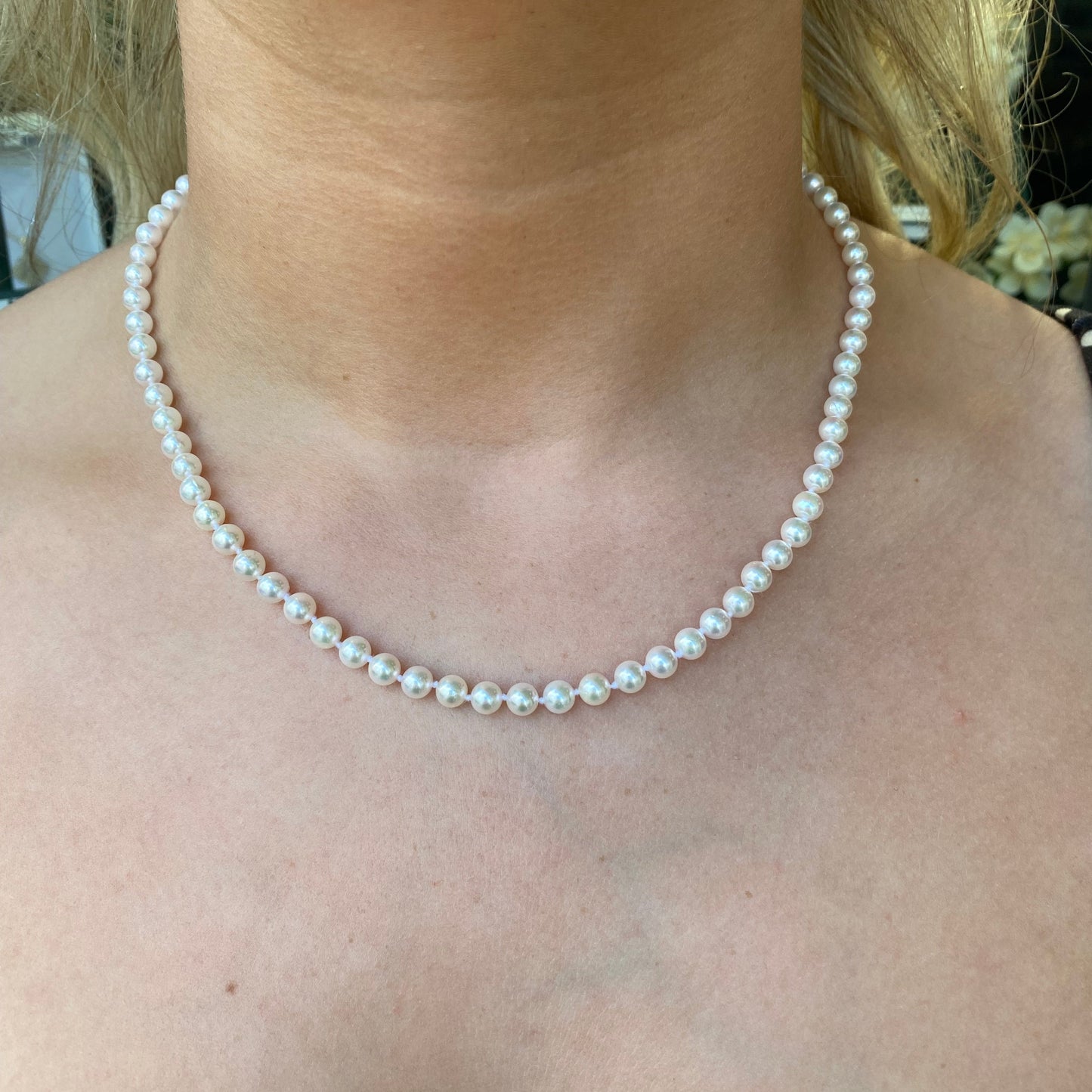 18ct Gold Akoya Pearl Necklace | 5.5-6mm