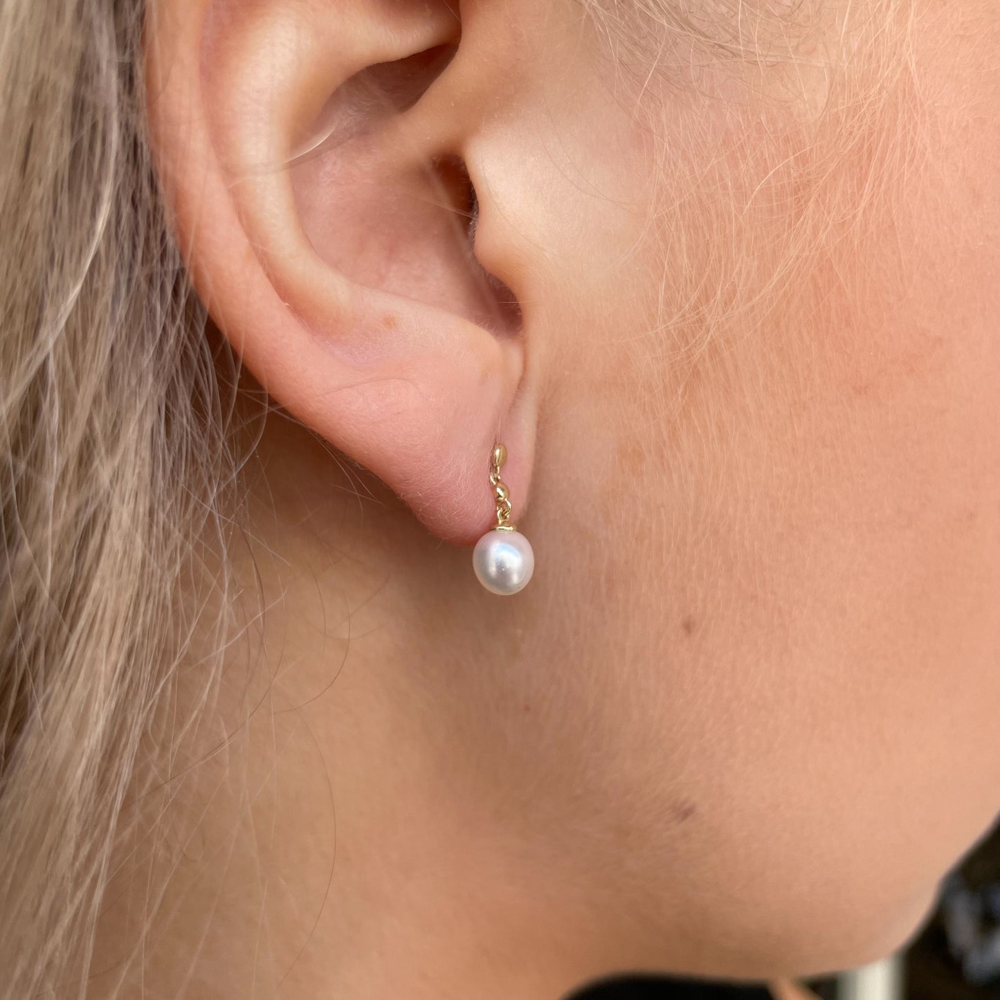 9ct Gold Freshwater Pearl Drop Earrings - John Ross Jewellers