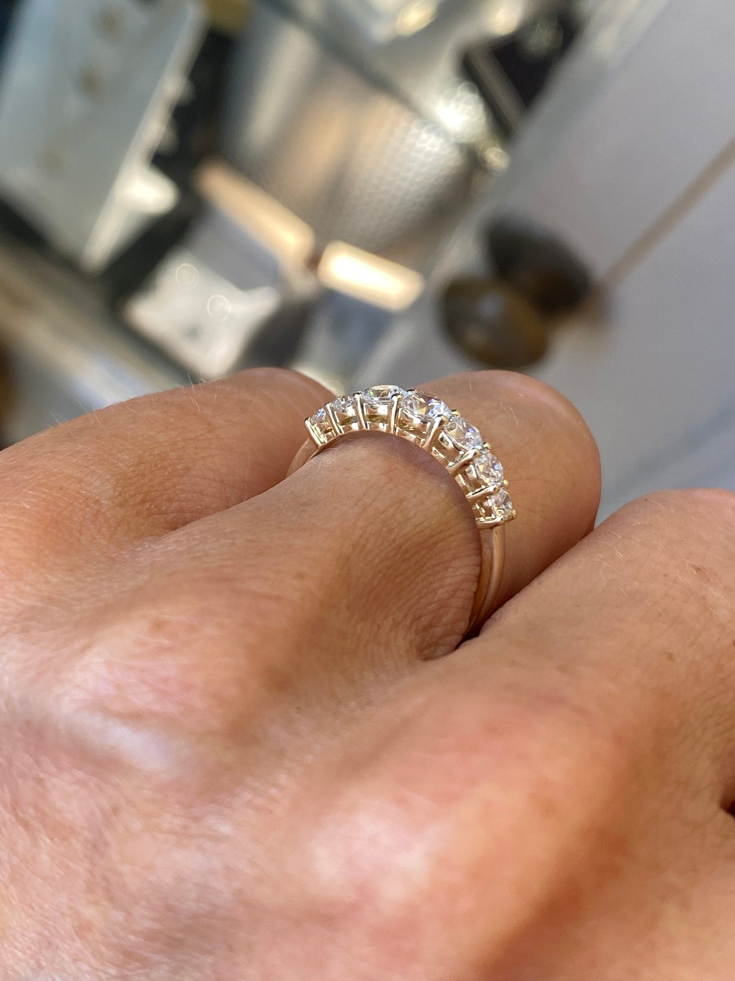 9ct Gold Graduated Eternity Ring - CZ - John Ross Jewellers