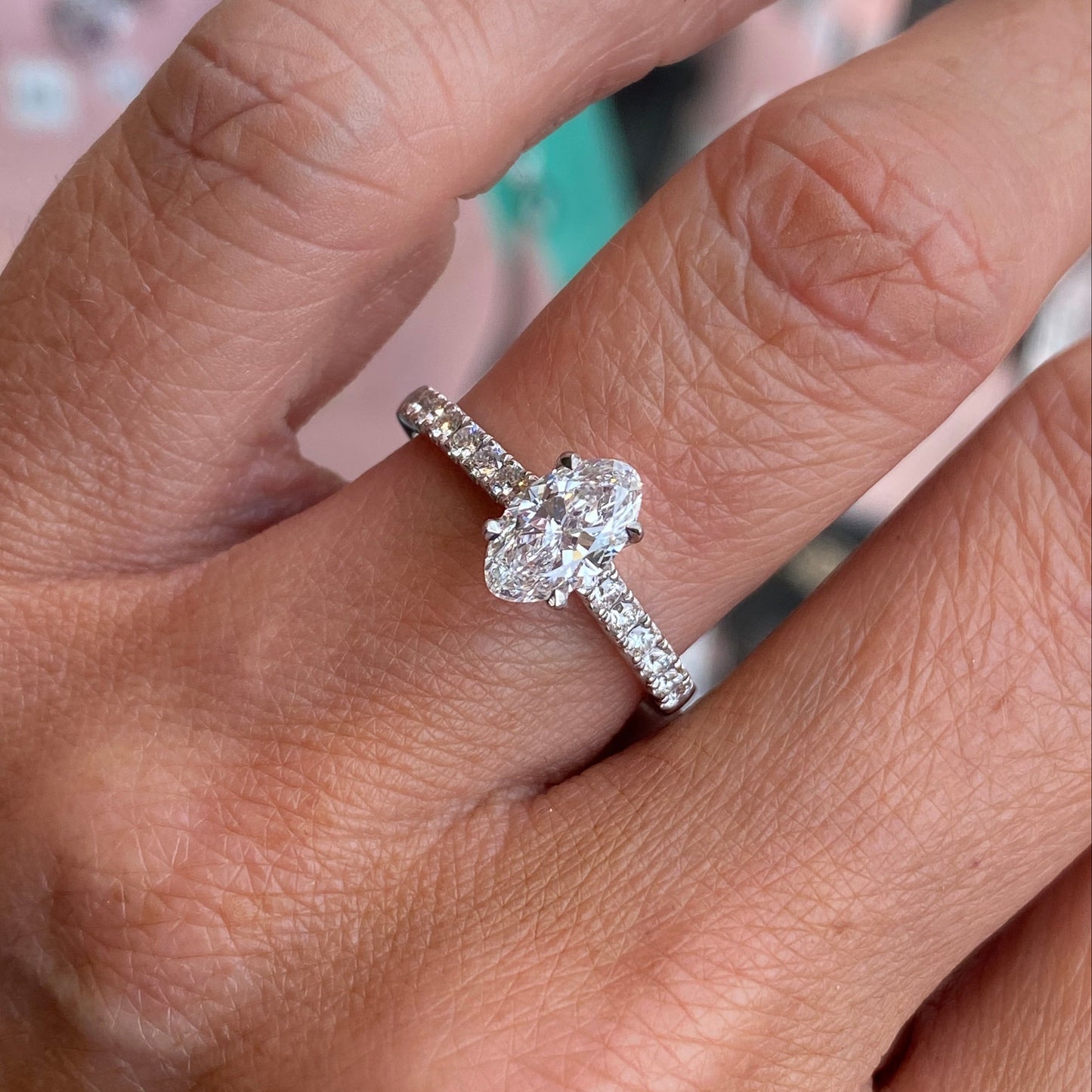Prima 18ct white gold marquise solitaire engagement ring with a certified lab-grown diamond, featuring a sleek and elegant design.